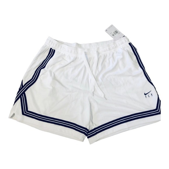 Nike‎ Dri-FIT Swoosh Fly Women’s black & white Basketball Shorts Size XXL new - Picture 3 of 15